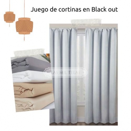 Cortinas Black out (2 paños de 1,50 X 2,00)