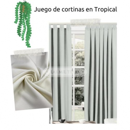 Cortinas Tropical mecánico (2 paños de 1,50 x 2,20)