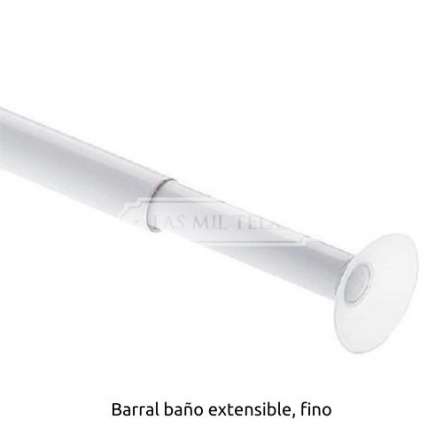 Barral extensible para cortina de baño (BLANCO) - FINO