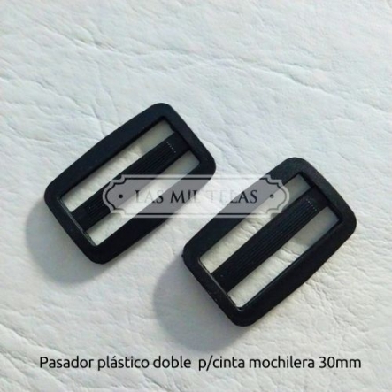 Pasador plástico doble para mochila - Pase 30 mm